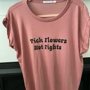 Rose graphic T shirt